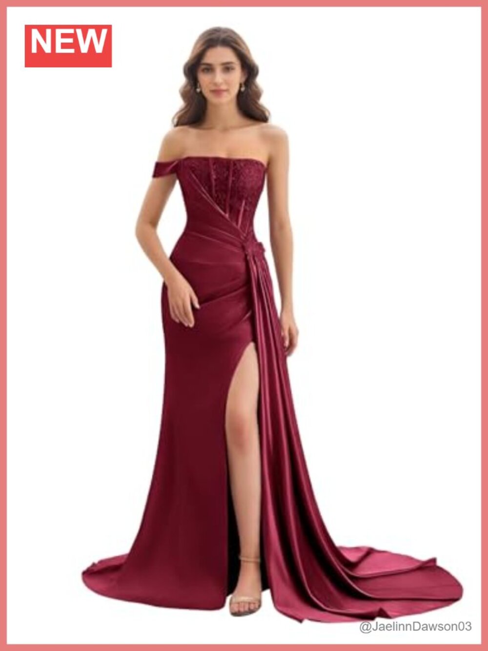One Shoulder Mermaid Bridesmaid Dress Lace Satin Prom Formal Evening Gown